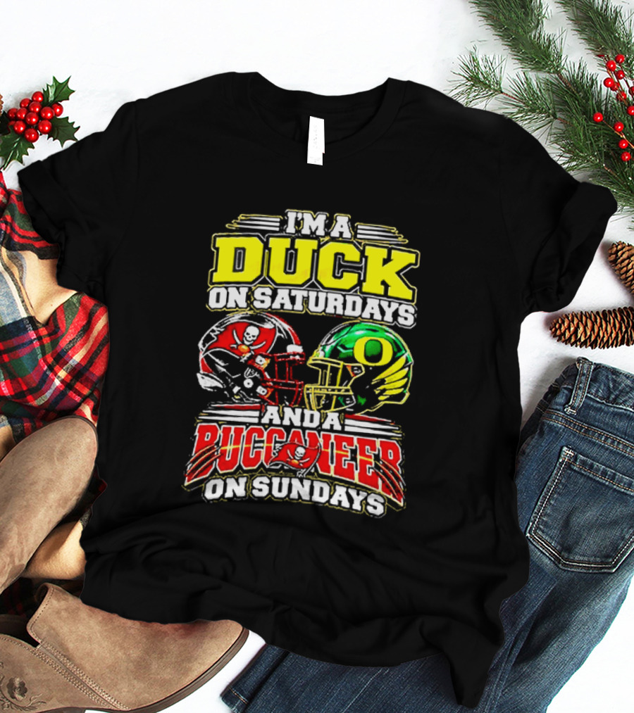 I'm A Duck On Saturdays And A Buccaneer On Sundays Football Fans T-Shirt
