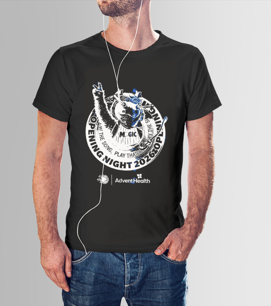 Orlando Magic STUFF Mascot Opening Night 2026 Advent Health T-Shirt