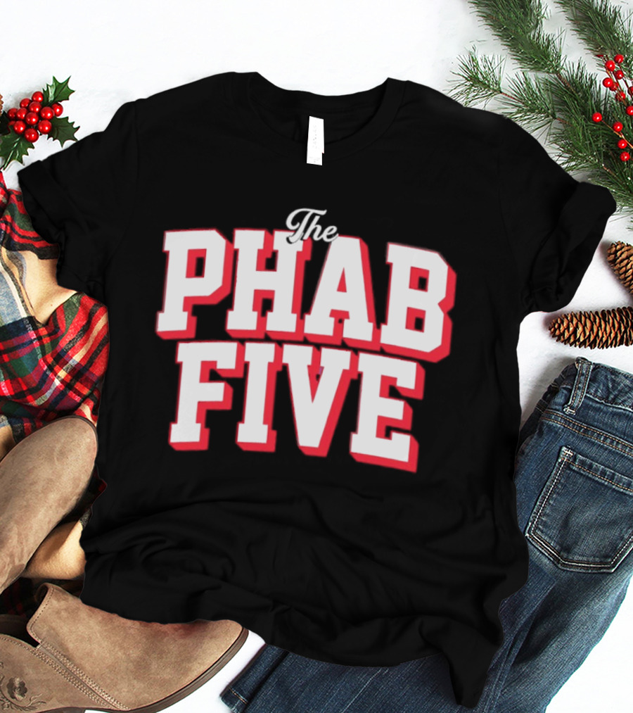 The Phab Five Philadelphia 76ers Basketball Fans T-Shirt