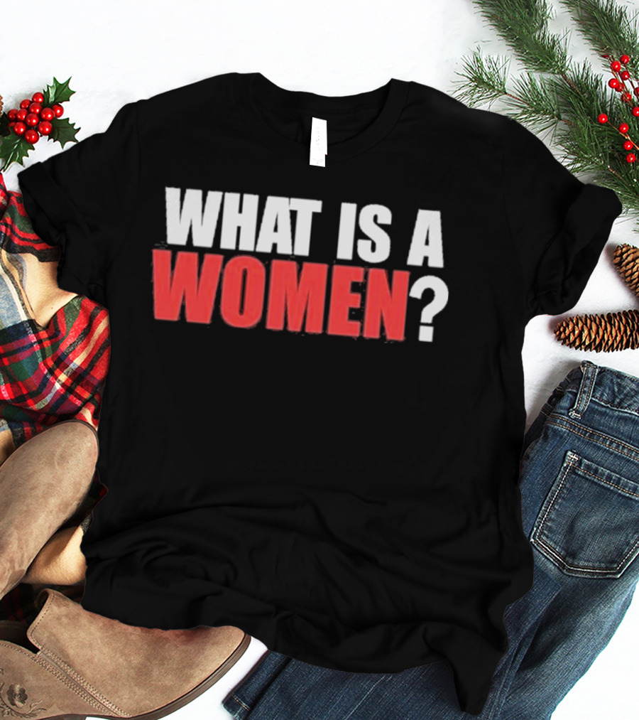 What Is A Women Question Bold White Red T-Shirt