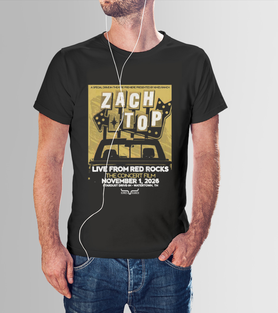 Zach Top Live From Red Rocks Concert Film November 1 2026 T-Shirt