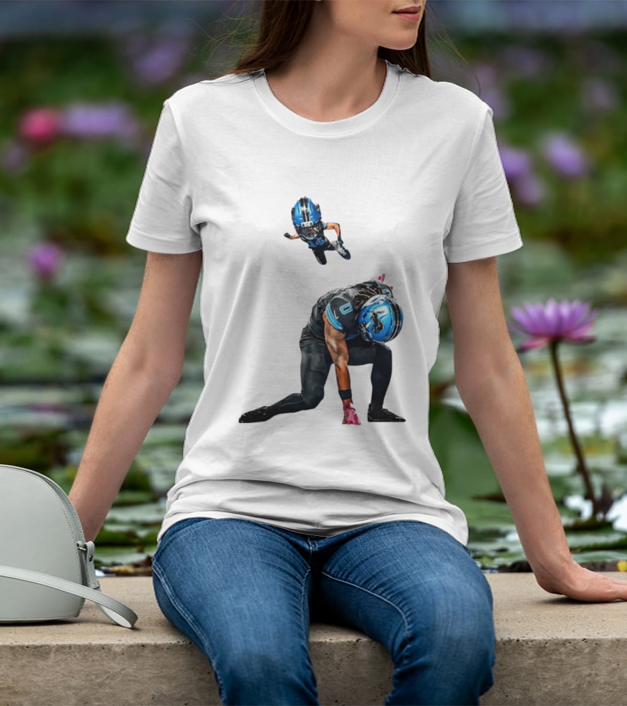 Amon Ra St. Brown Jahmyr Gibbs Super Hero Celebration Football Lions T-Shirt