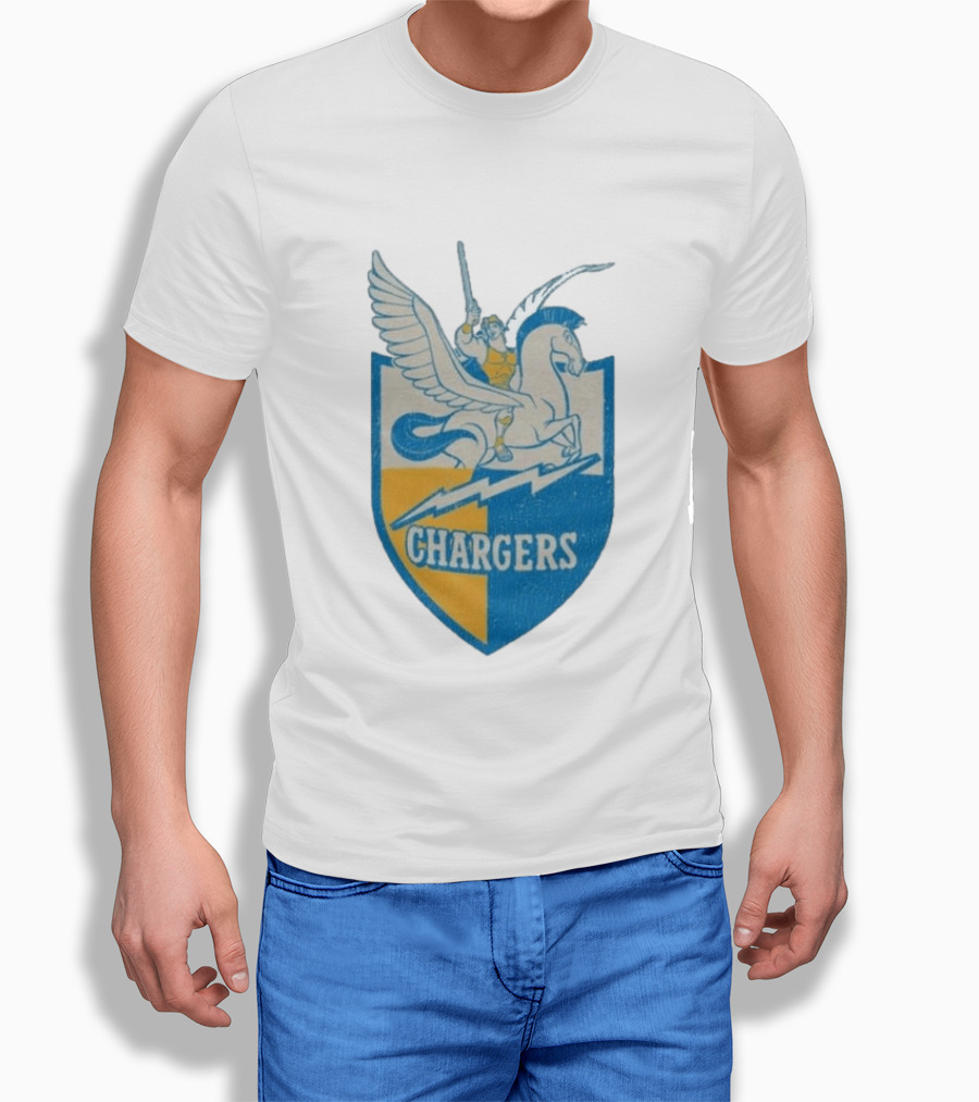 Los Angeles Chargers Disney Hercules Pegasus Collaboration T-Shirt