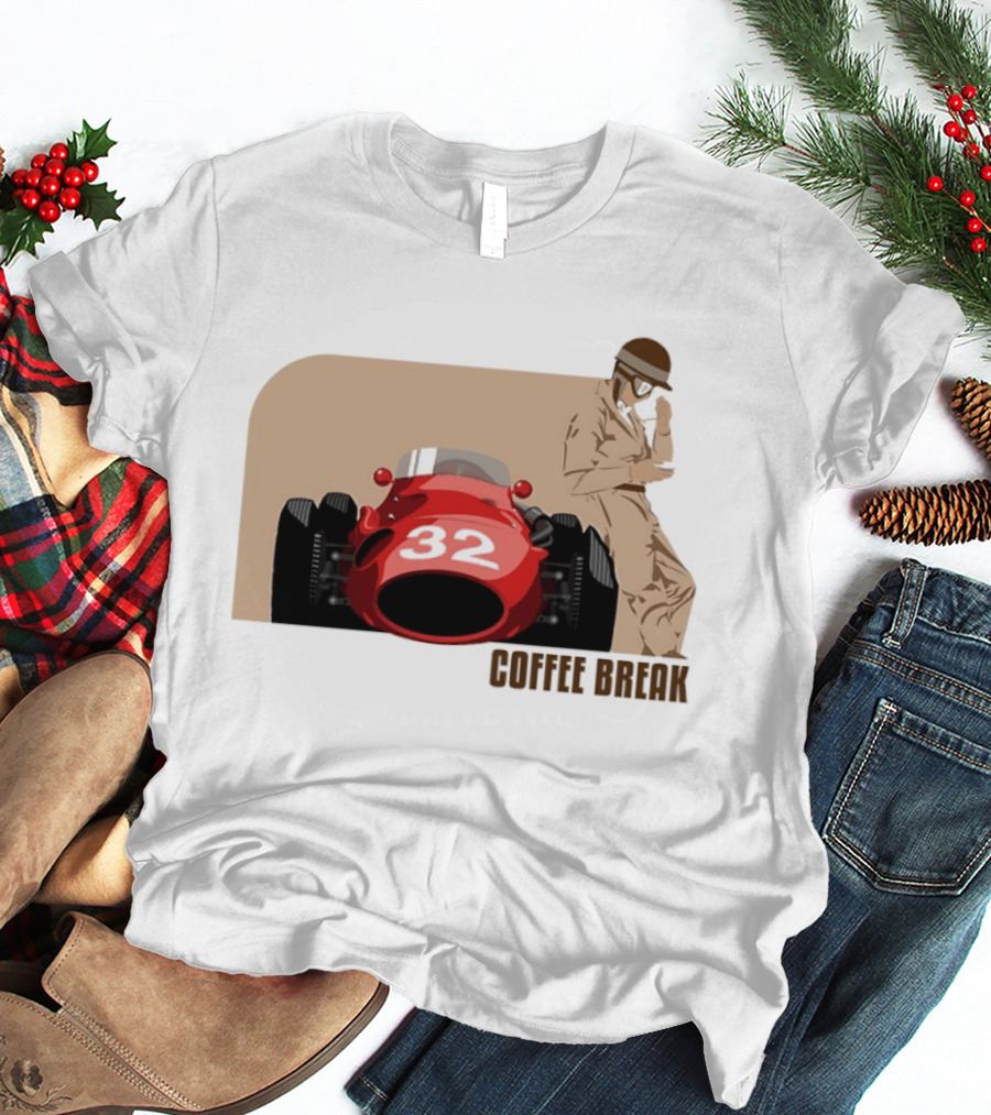 Maserati 250F 32 Vintage Racing Coffee Break T-Shirt