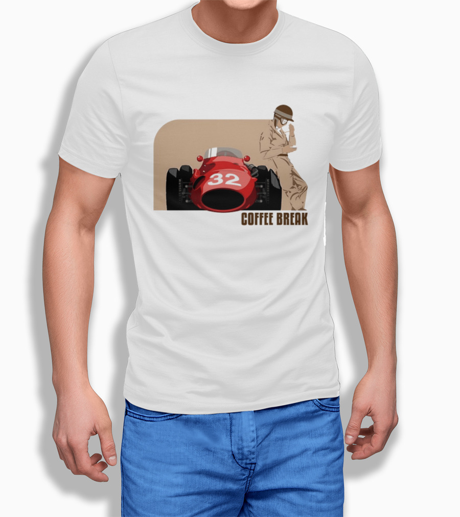 Maserati 250F 32 Vintage Racing Coffee Break T-Shirt