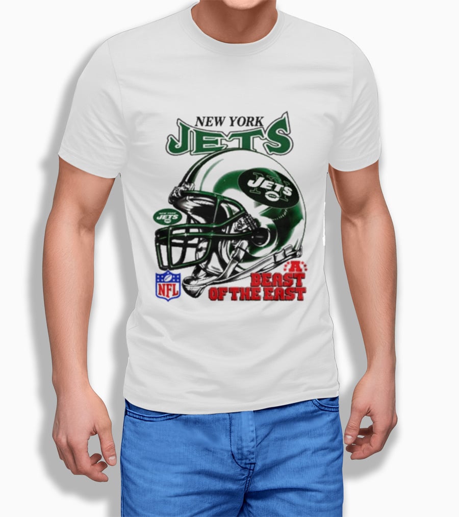 New York Jets Beast Of The East NFL Helmet T-Shirt
