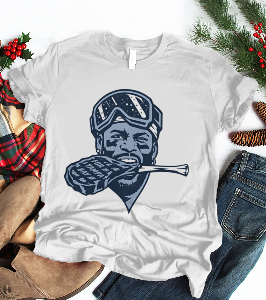 Tampa Bay Rays Yandy Diaz For Tampa Bay Tomahawk Light Blue T-Shirt