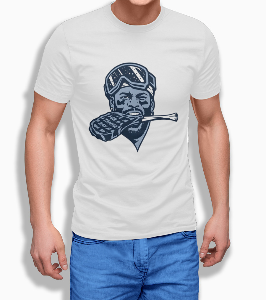 Tampa Bay Rays Yandy Diaz For Tampa Bay Tomahawk Light Blue T-Shirt