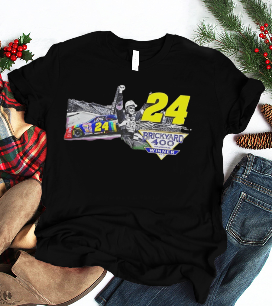 Jeff Gordon No 24 DuPont Brickyard 400 Inaugural Winner T-Shirt