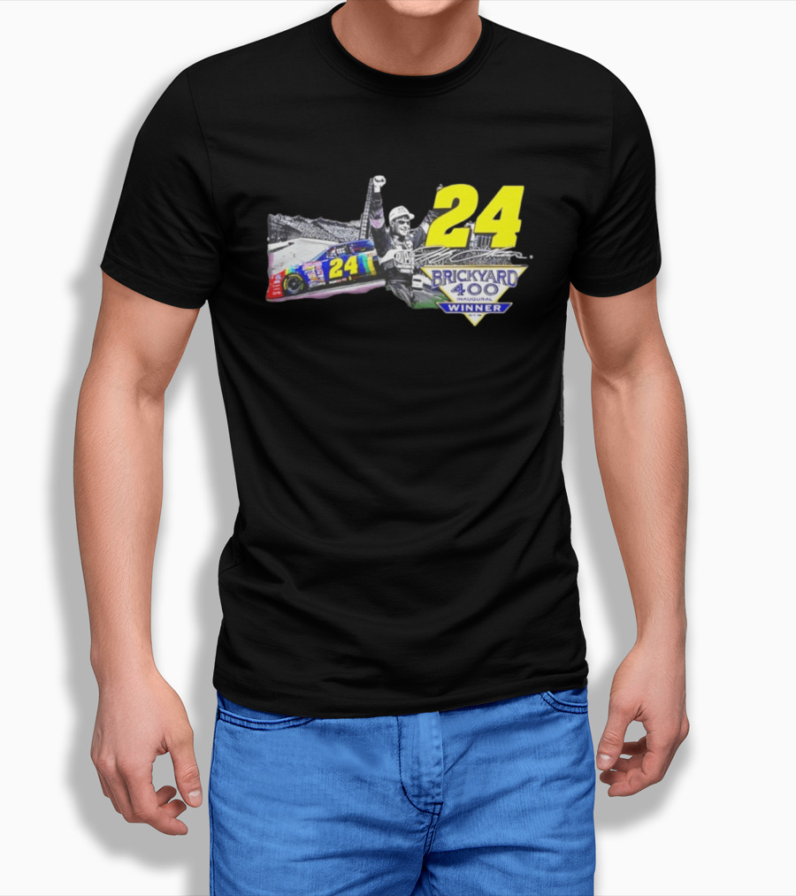 Jeff Gordon No 24 DuPont Brickyard 400 Inaugural Winner T-Shirt
