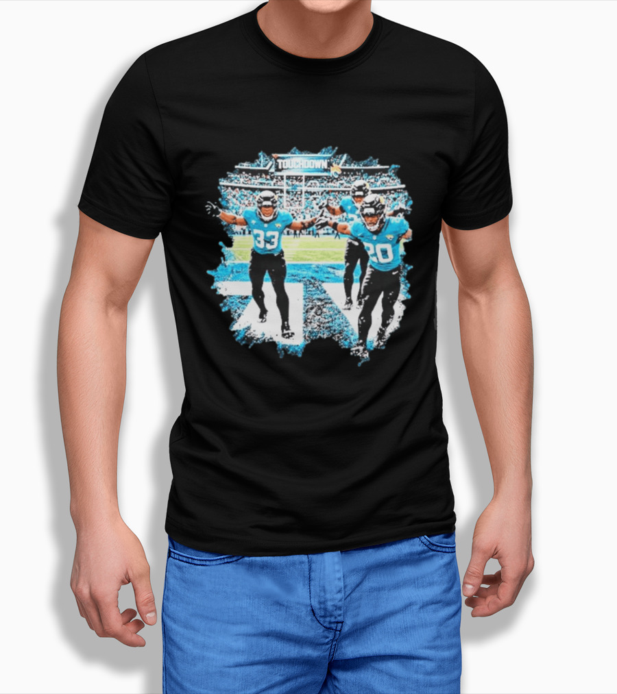 Bhayshul Tuten Tip Toe Touchdown Jaguars 33 20 Stadium Celebration T-Shirt
