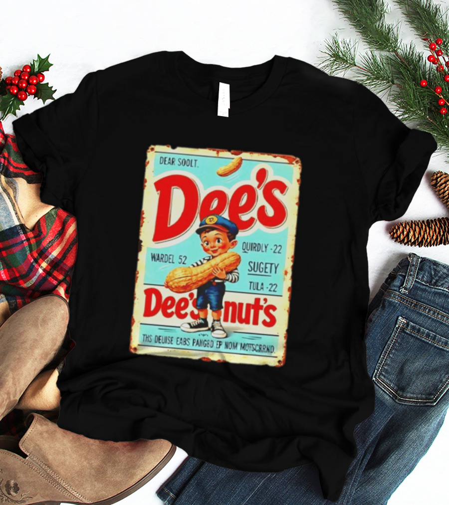 Dee's Nuts Vintage Peanut Advertisement With Cartoon Boy T-Shirt