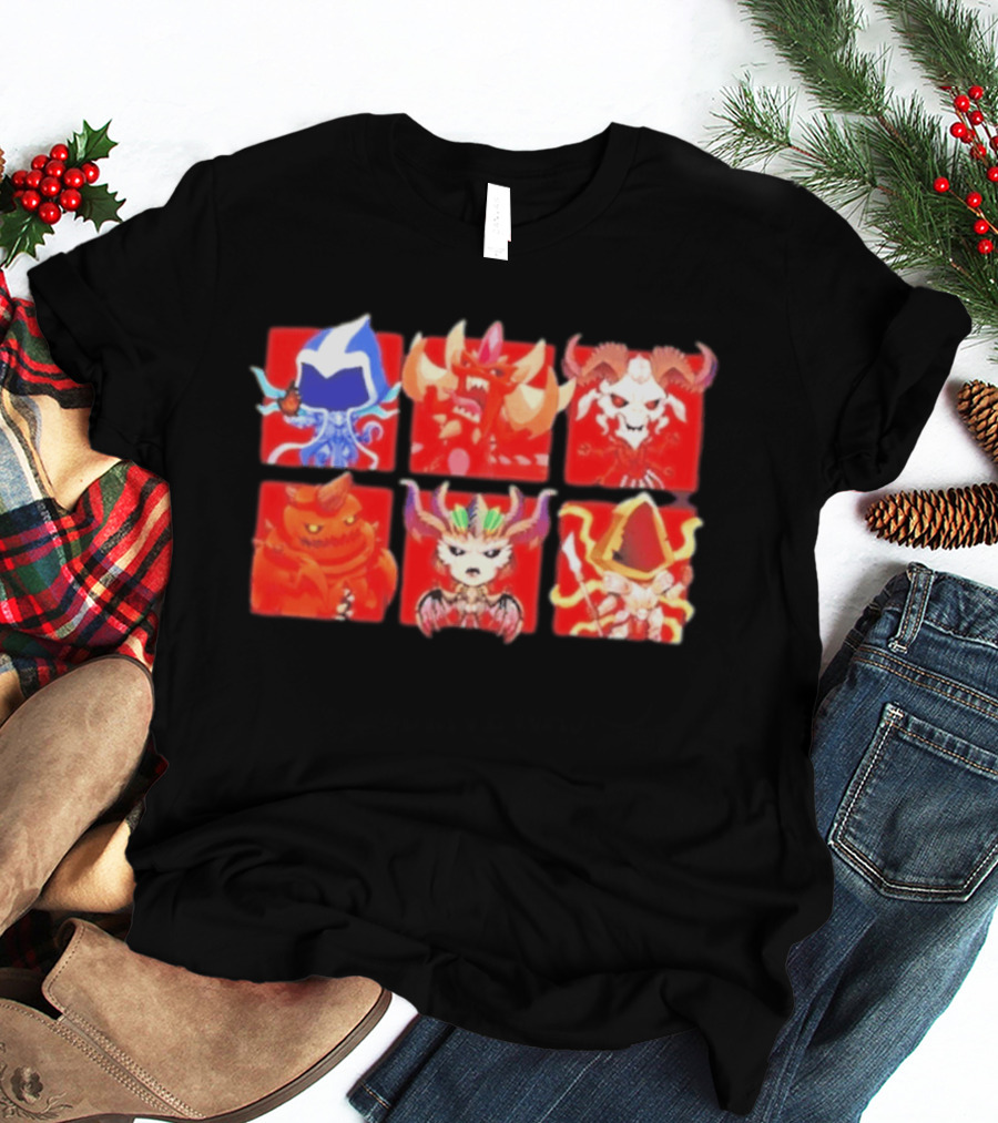 Diablo But Deadly Game Horned Characters Red T-Shirt
