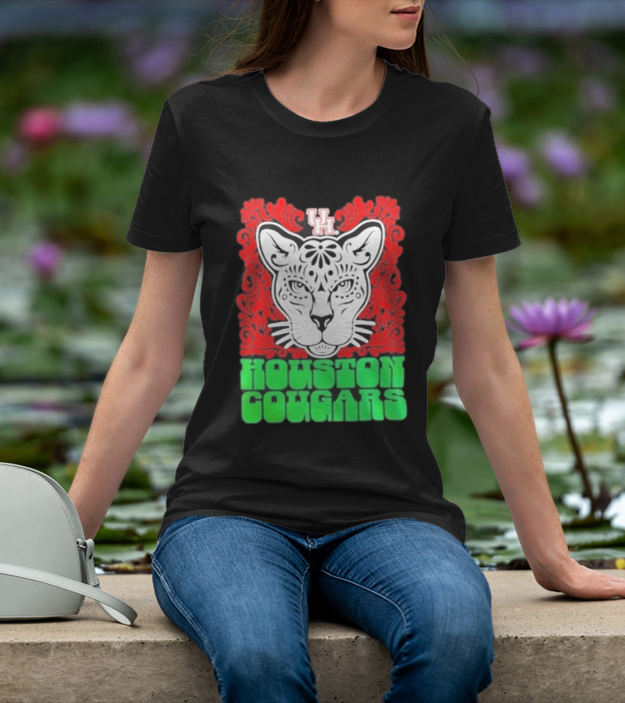 Houston Cougars Hispanic Heritage UH Puma Red Green T-Shirt