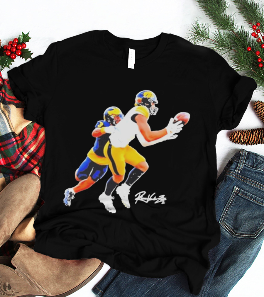 Iowa Hawkeyes Reece Vander Zee Football Catch T-Shirt