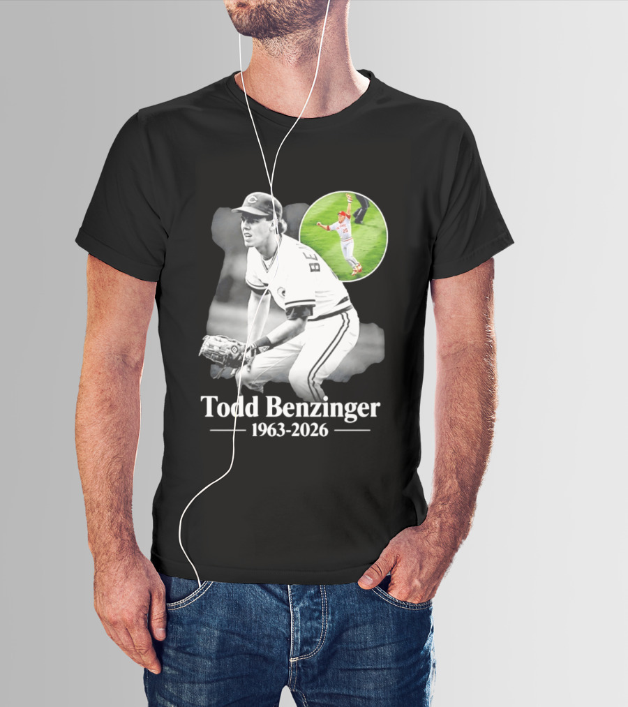 Todd Benzinger 1963 2026 Cincinnati Baseball Legend T-Shirt