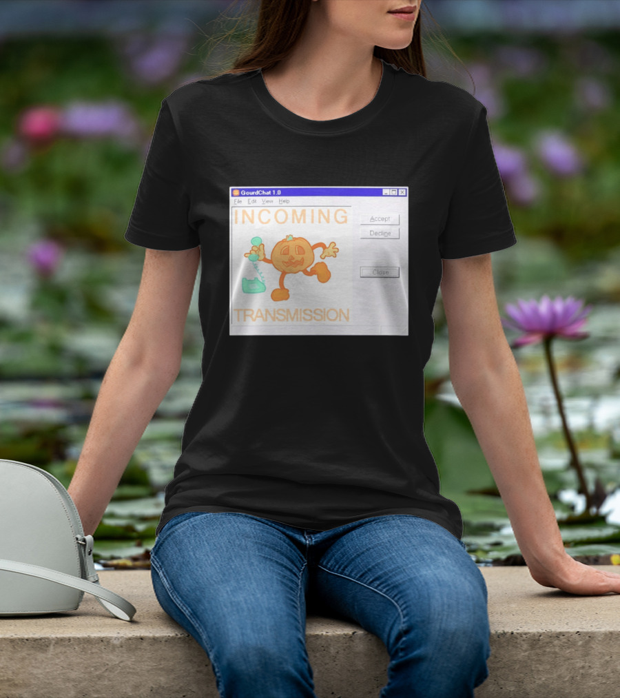 GourdChat 1.0 Incoming Transmission Pumpkin Halloween T-Shirt
