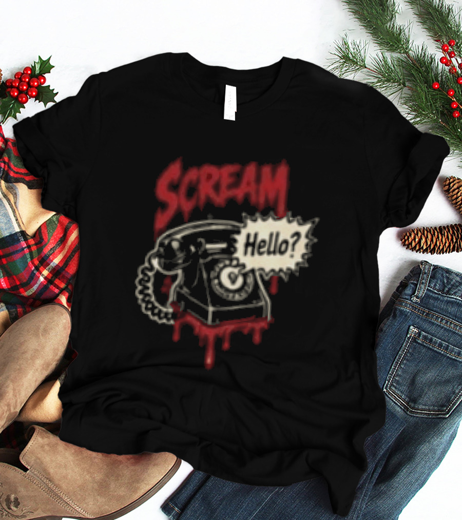 Scream Ratfink Melting Drip Phone Horror Aesthetic T-Shirt