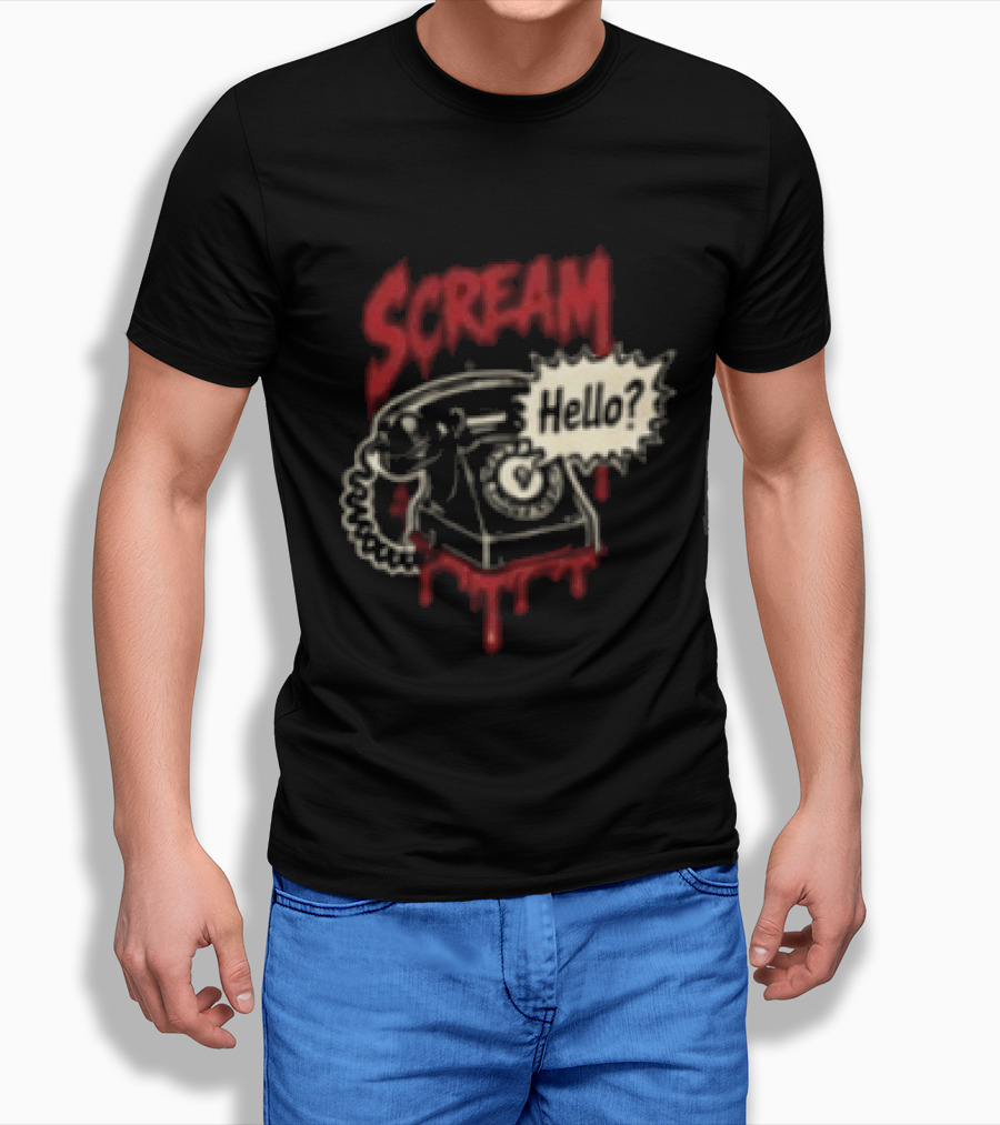 Scream Ratfink Melting Drip Phone Horror Aesthetic T-Shirt