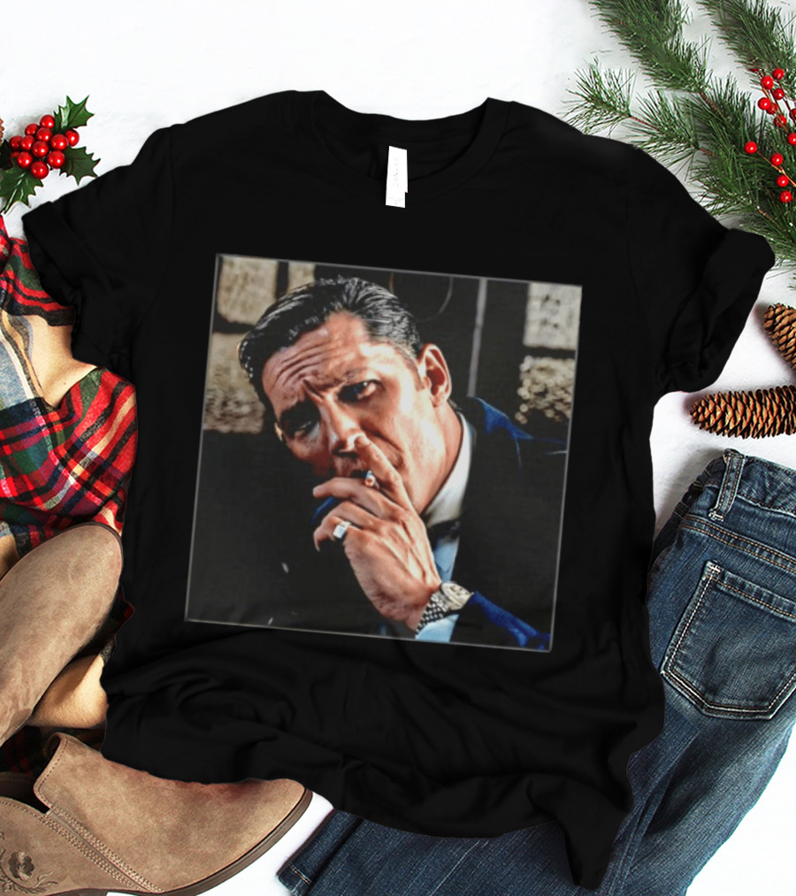 Tom Hardy Reggie Kray Smoking Scene Legend 2015 Movie T-Shirt