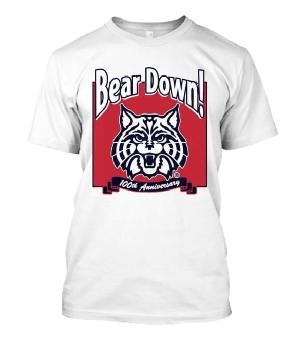 Arizona Wildcats Bear Down Anniversary Wildcats Face T-Shirt