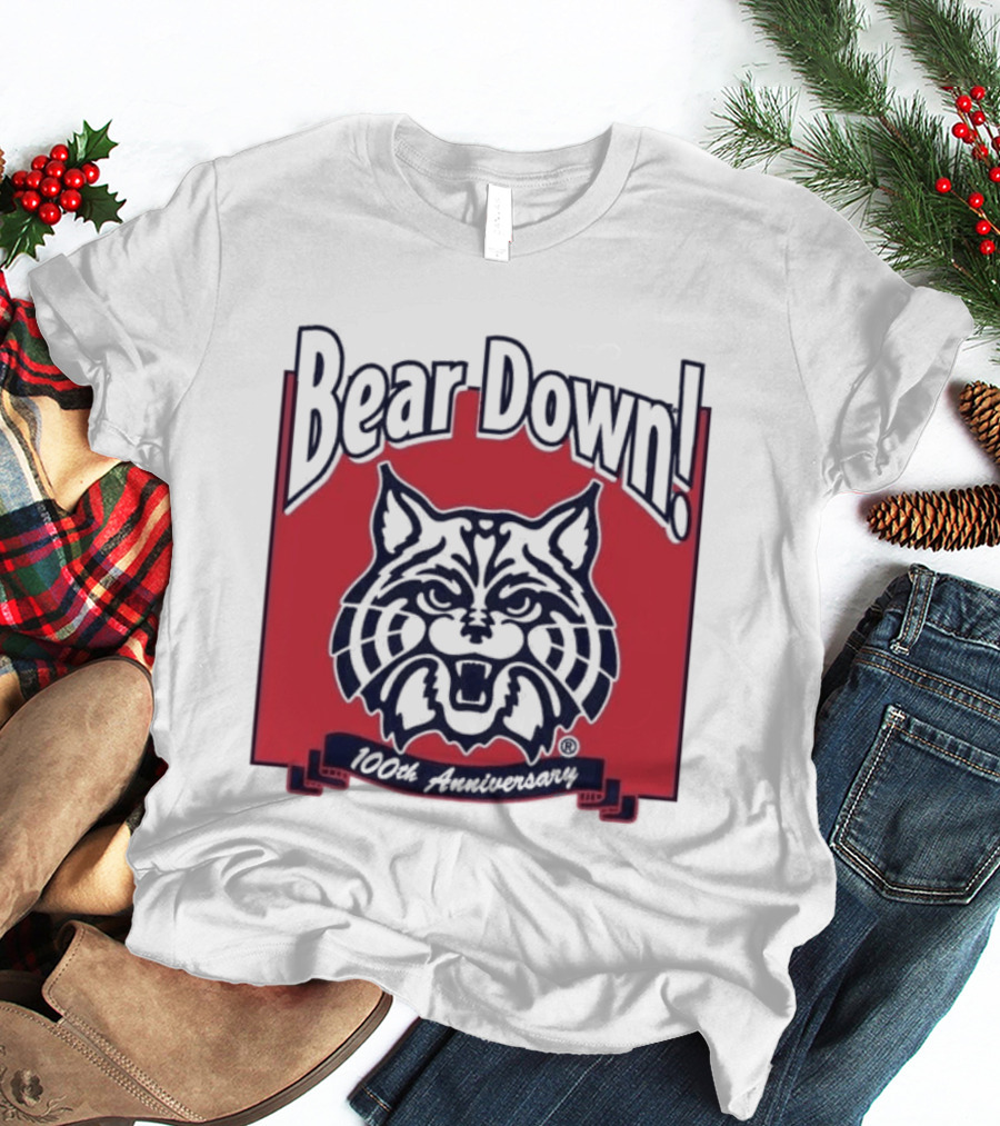 Arizona Wildcats Bear Down Anniversary Wildcats Face T-Shirt