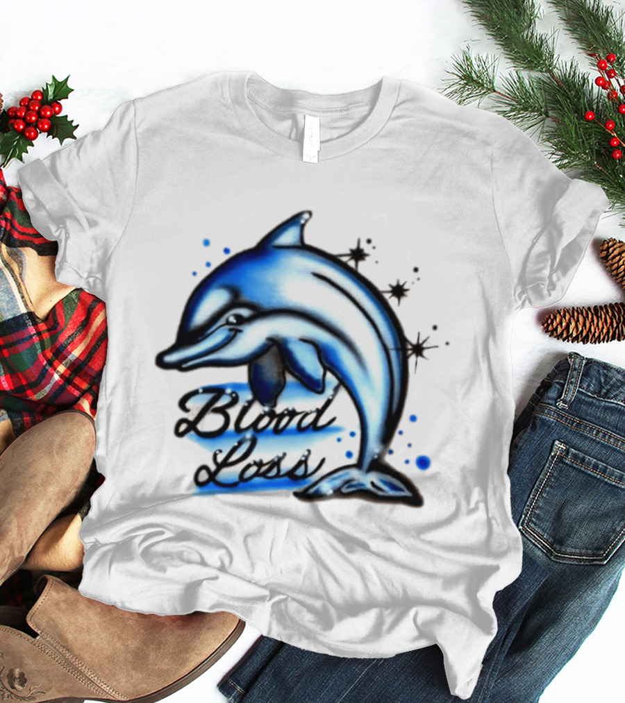 Blood Loss Dolphin Airbrush T-Shirt
