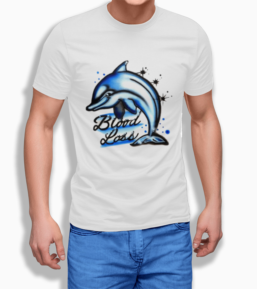 Blood Loss Dolphin Airbrush T-Shirt