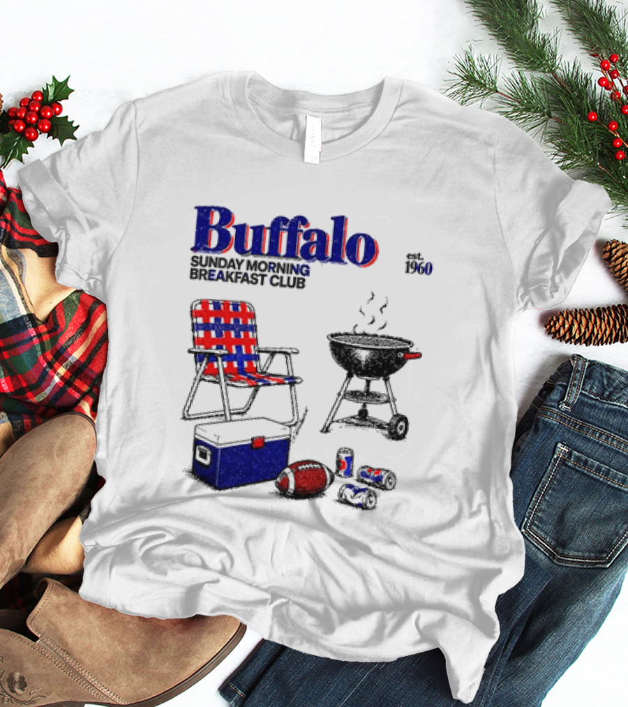 Buffalo Tailgate Game Day Sunday Morning Breakfast Club Football T-Shirt
