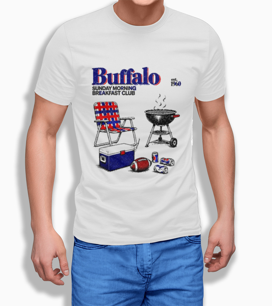 Buffalo Tailgate Game Day Sunday Morning Breakfast Club Football T-Shirt