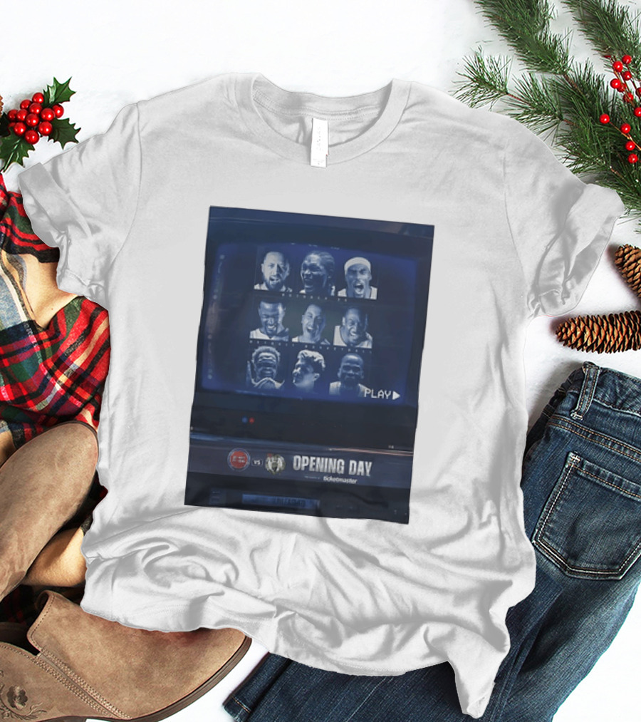 Detroit Pistons Vs Boston Celtics NBA 2026 Opening Day October 20 Ticketmaster CRT TV Play T-Shirt