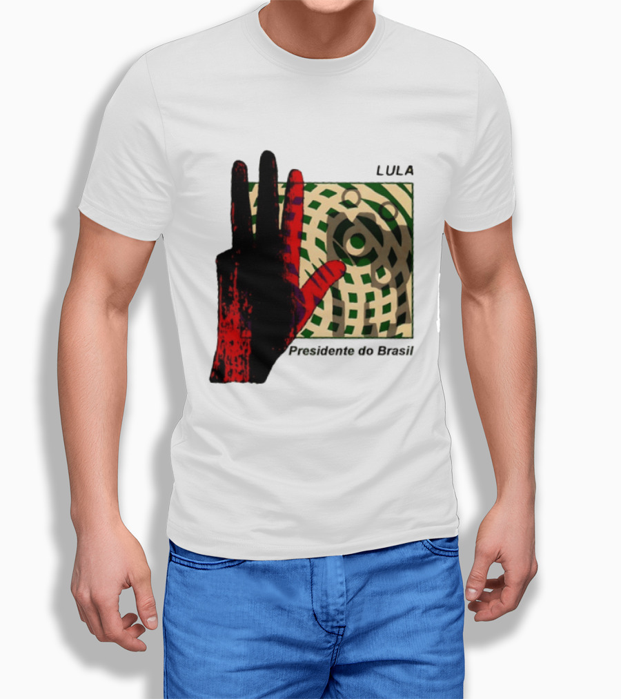 Lula Presidente Do Brasil Red Hand Brazil Politics T-Shirt