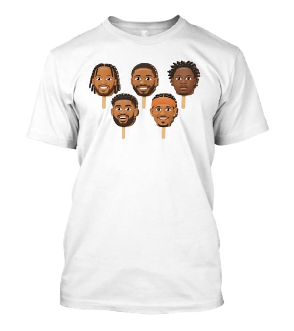 New York Knicks Basketball Players Cartoon Ice Pops Big Heads T-Shirt