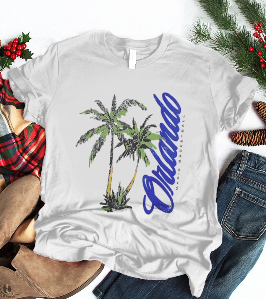 Orlando Magic Basketball Palm Tree NBA Vibrant Tropical Team Spirit T-Shirt