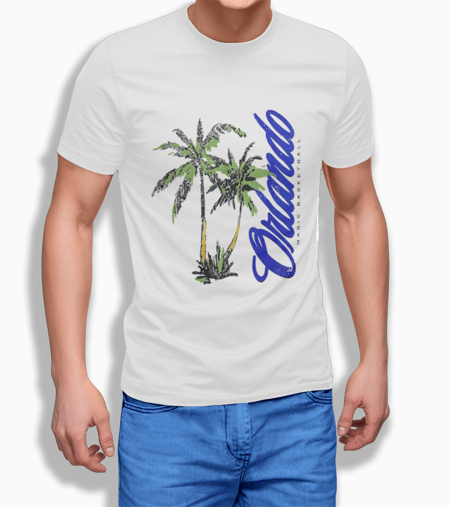 Orlando Magic Basketball Palm Tree NBA Vibrant Tropical Team Spirit T-Shirt
