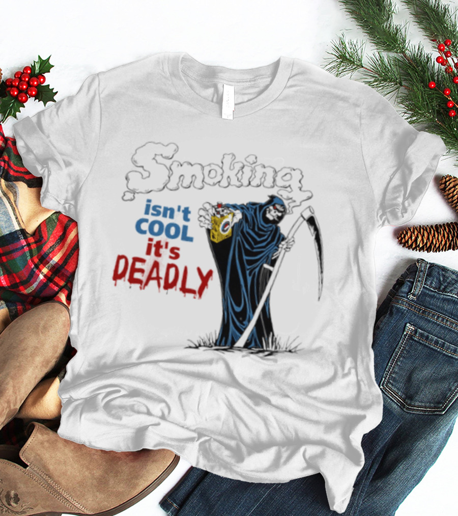Smoking Isn't Cool It's Deadly Grim Reaper T-Shirt