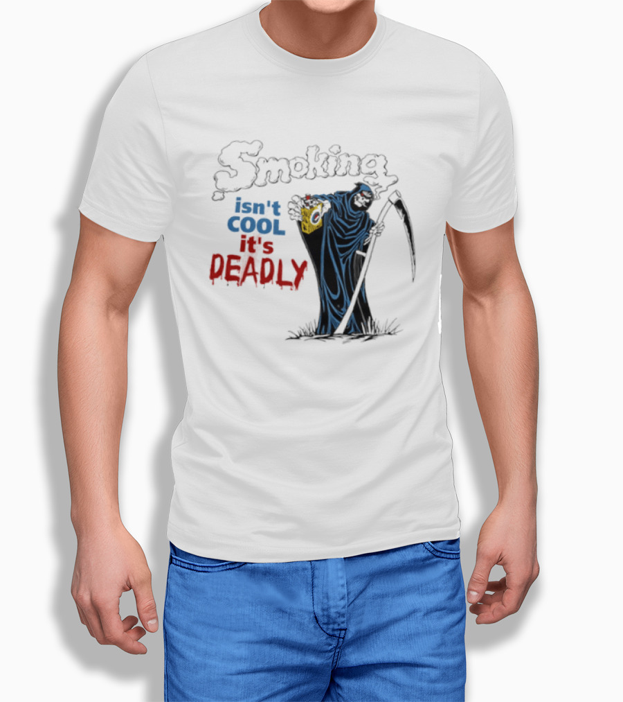 Smoking Isn't Cool It's Deadly Grim Reaper T-Shirt