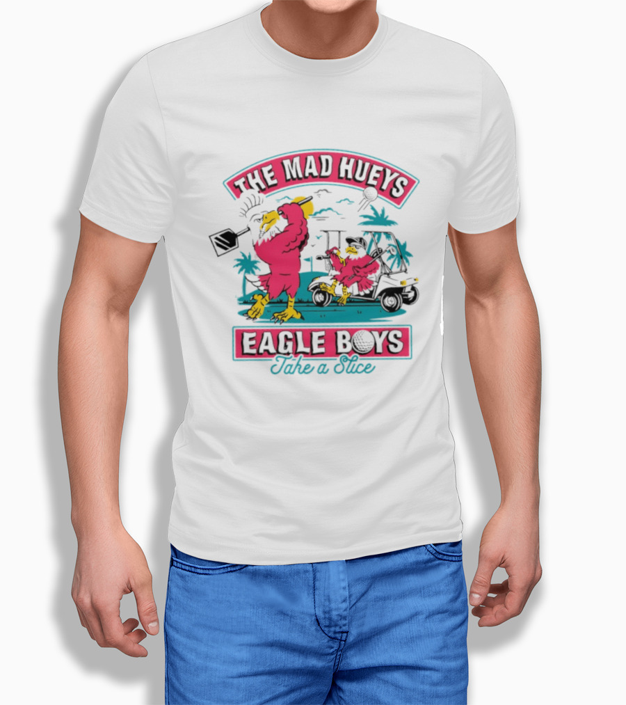 The Mad Hueys Eagle Boys Take A Slice Golf Cart Adventure T-Shirt