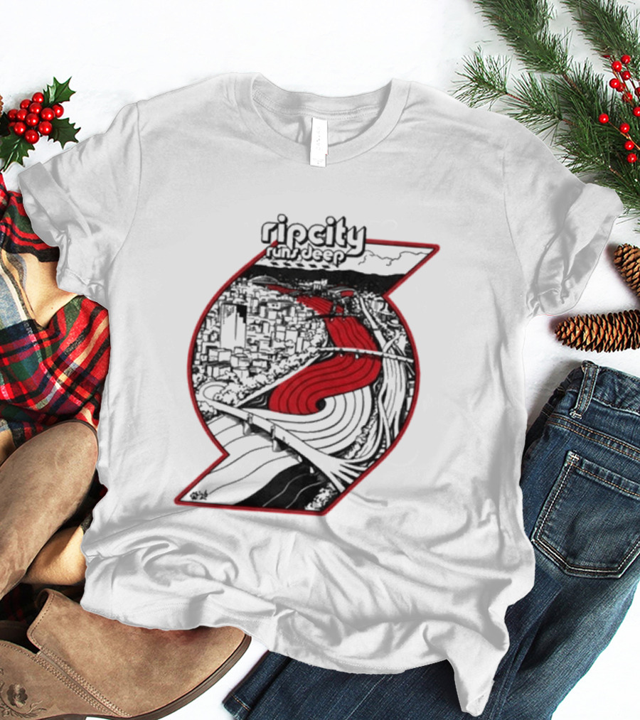 Rip City Runs Deep Trail Blazers 2026 27 Opening Night T-Shirt