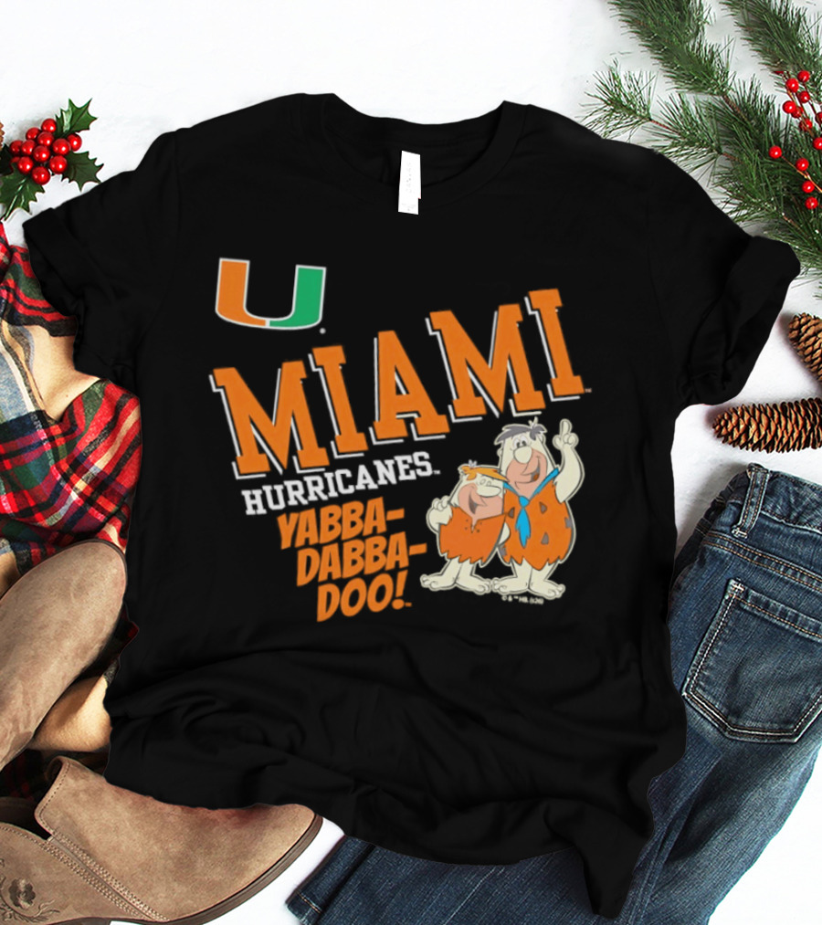 Miami Hurricanes Yabba Dabba Doo Flintstones U T-Shirt