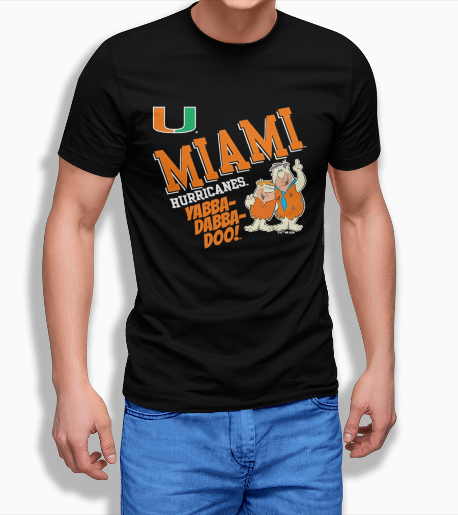 Miami Hurricanes Yabba Dabba Doo Flintstones U T-Shirt
