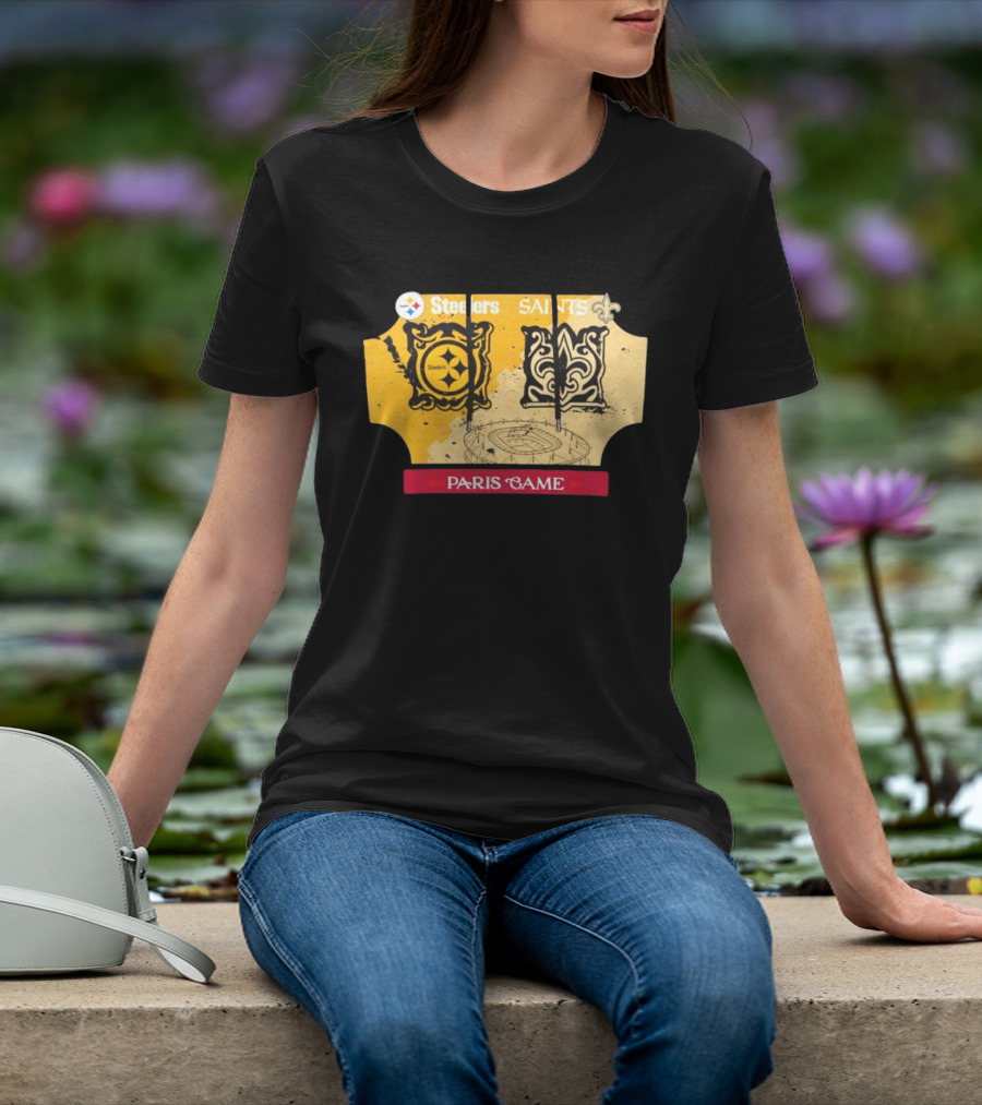 Pittsburgh Steelers New Orleans Saints 2026 Paris Game NFL Matchup T-Shirt
