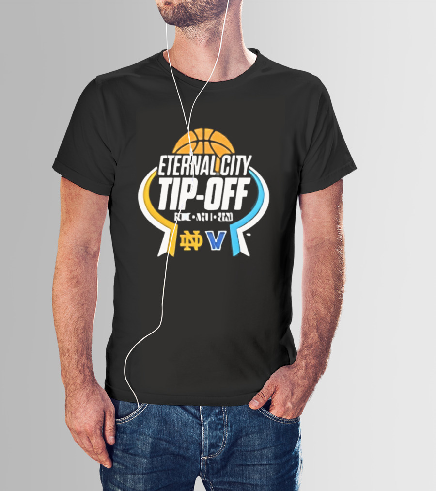 Eternal City Tip Off Rome 2026 Notre Dame Villanova V T-Shirt