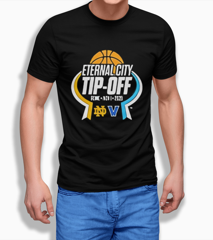 Eternal City Tip Off Rome 2026 Notre Dame Villanova V T-Shirt