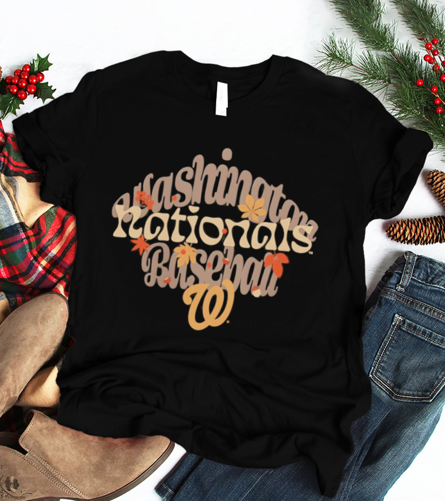 Washington Nationals Baseball Fall Leaves Halloween Season 2026 T-Shirt