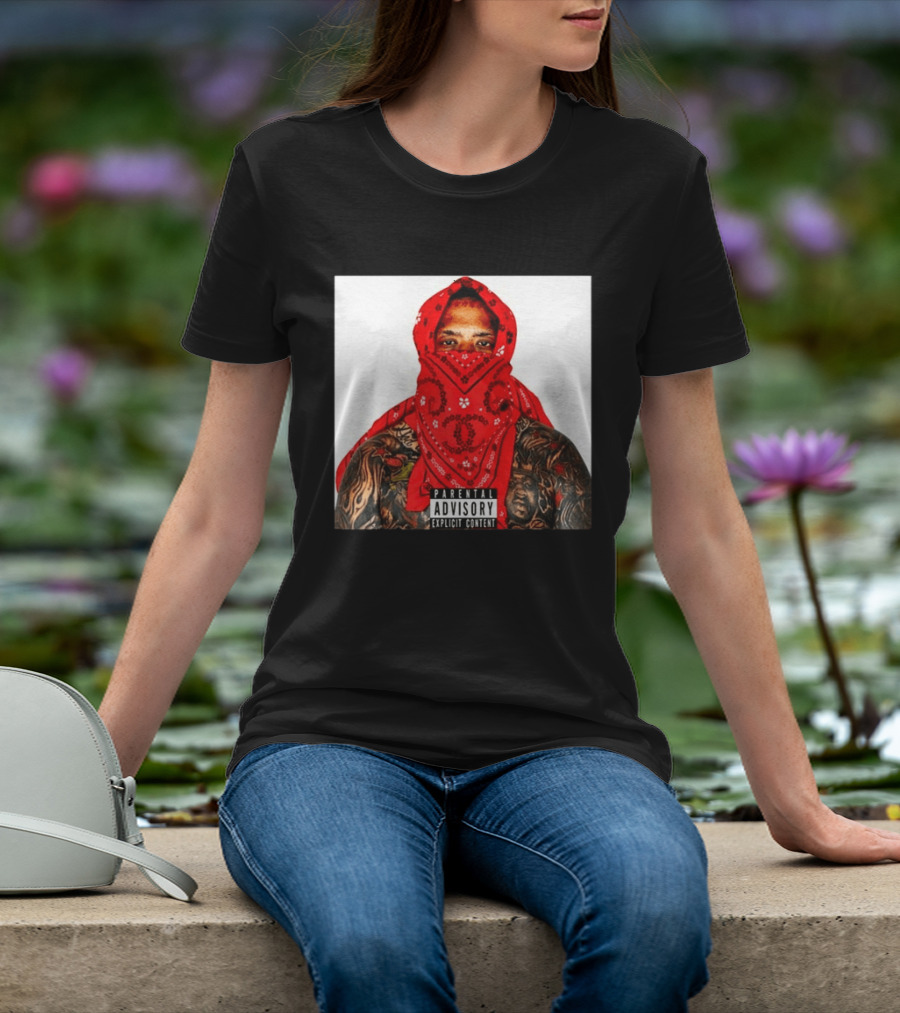 Westside Gunn Heelmatic 2026 Album Cover Parental Advisory Explicit Content Bandana Tattoo Face T-Shirt