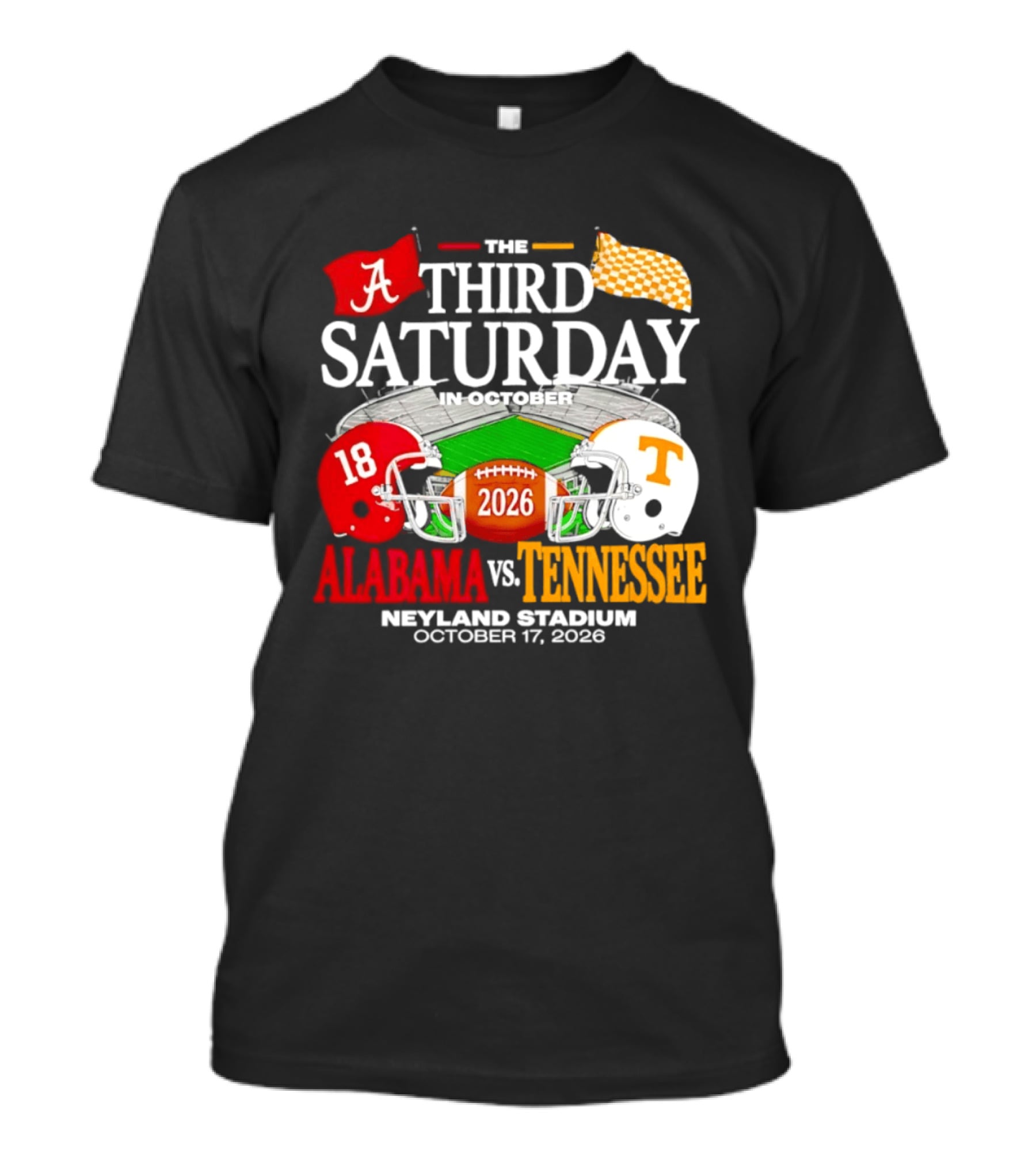 Alabama Vs Tennessee Third Saturday In October Neyland Stadium October 17 2026 T-Shirt