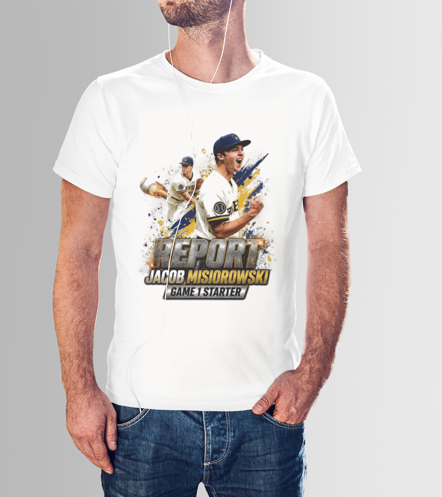 2026 Brewers Jacob Misiorowski Report Game 1 Starter T-Shirt