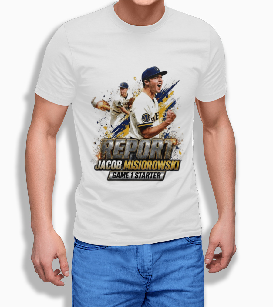 2026 Brewers Jacob Misiorowski Report Game 1 Starter T-Shirt
