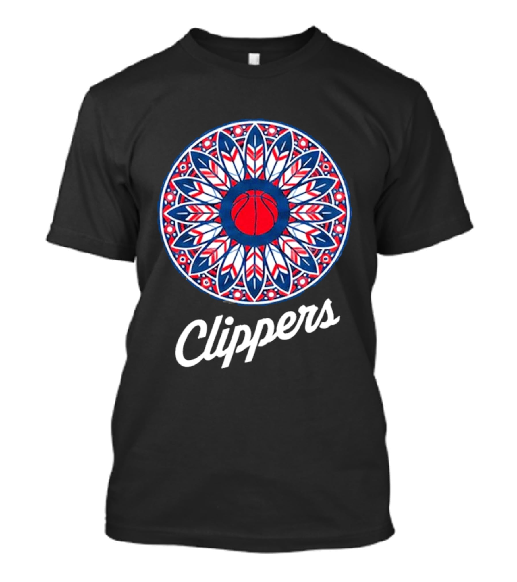 LA Clippers Native American Heritage Night Basketball Mandala T-Shirt